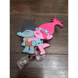 TROLLS " Princess Poppy " Retractable Badge Reel Holder and clips
